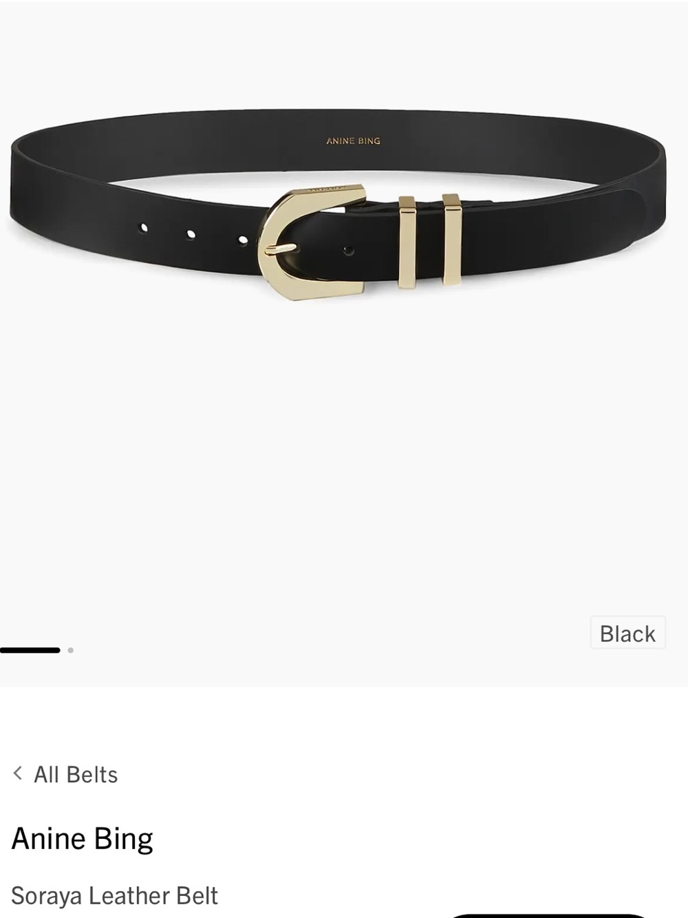 Anine Bing Soraya Leather Belt